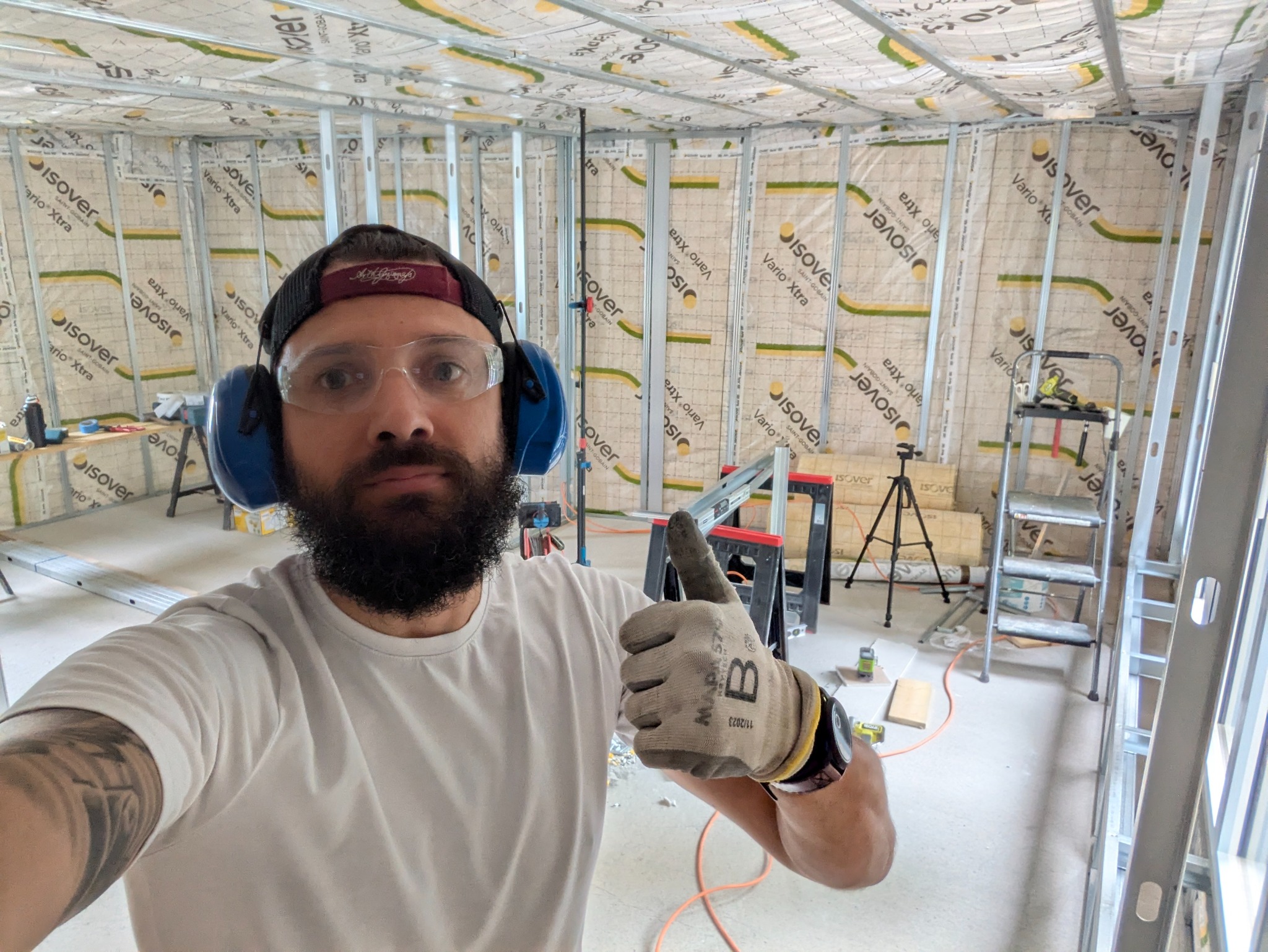 Jonathan André sur un chantier